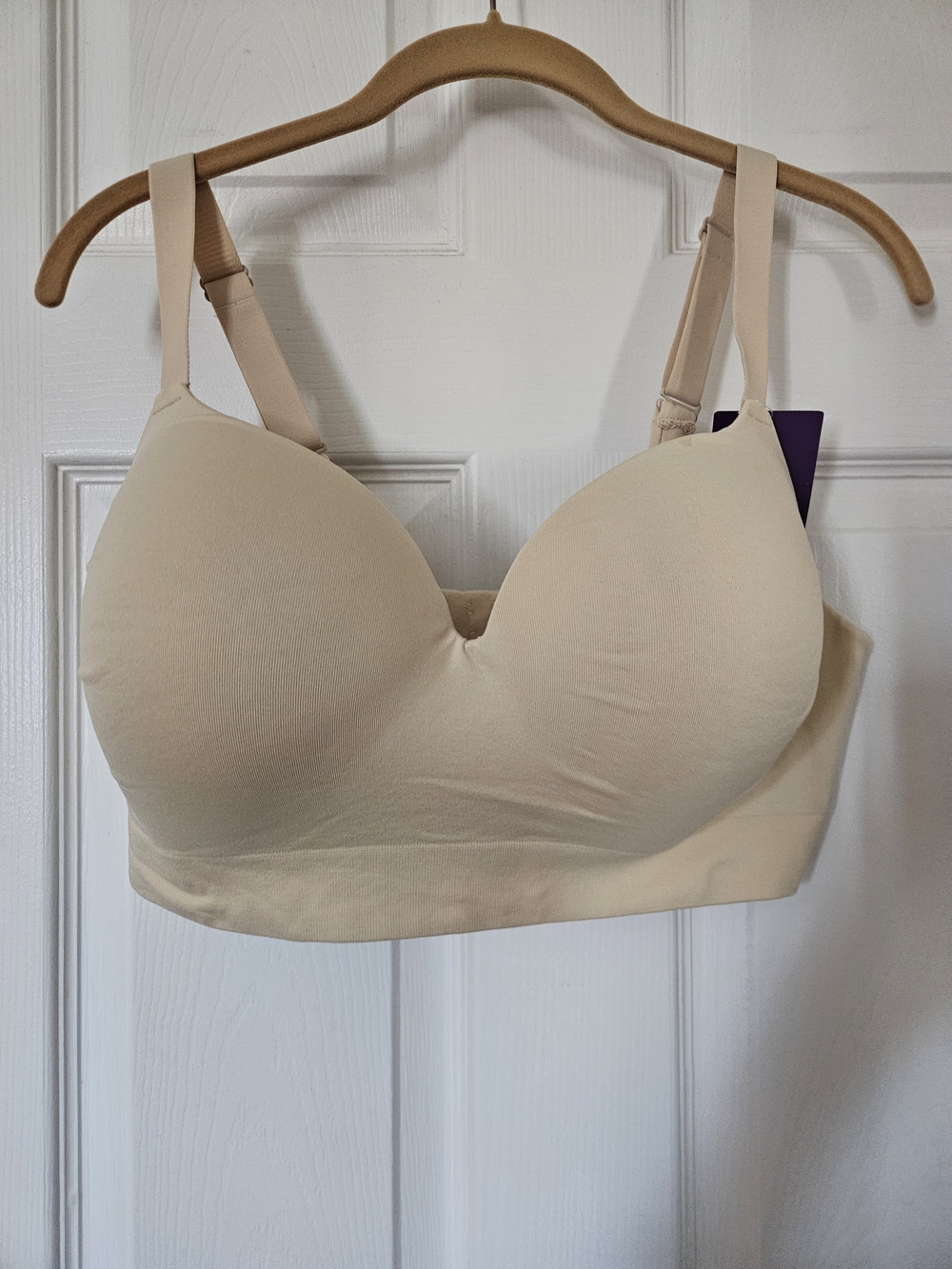 Seamless Light Beige Wireless T-Shirt Bra